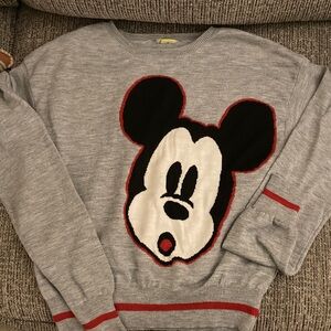 Disney Gray Mickey Mouse Sweater